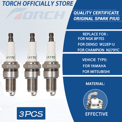 3x Genuine Small Engine TORCH F7TC Spark Plug Fit for NGK 3785 BP7ES Spark Plug