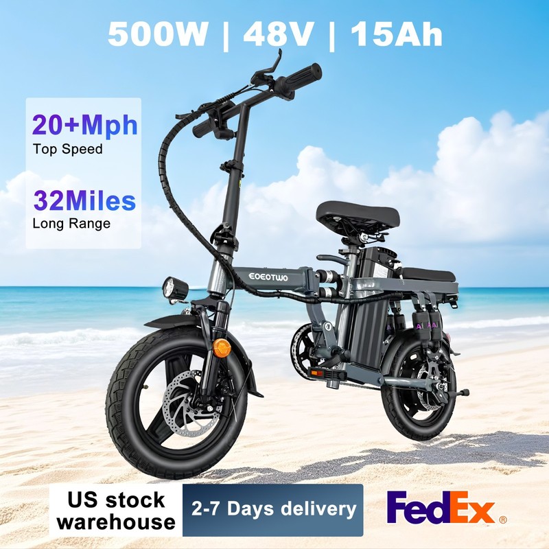26"Fat Tire 1500W Electric Mountain Bike for Adults 34MPH 60Miles