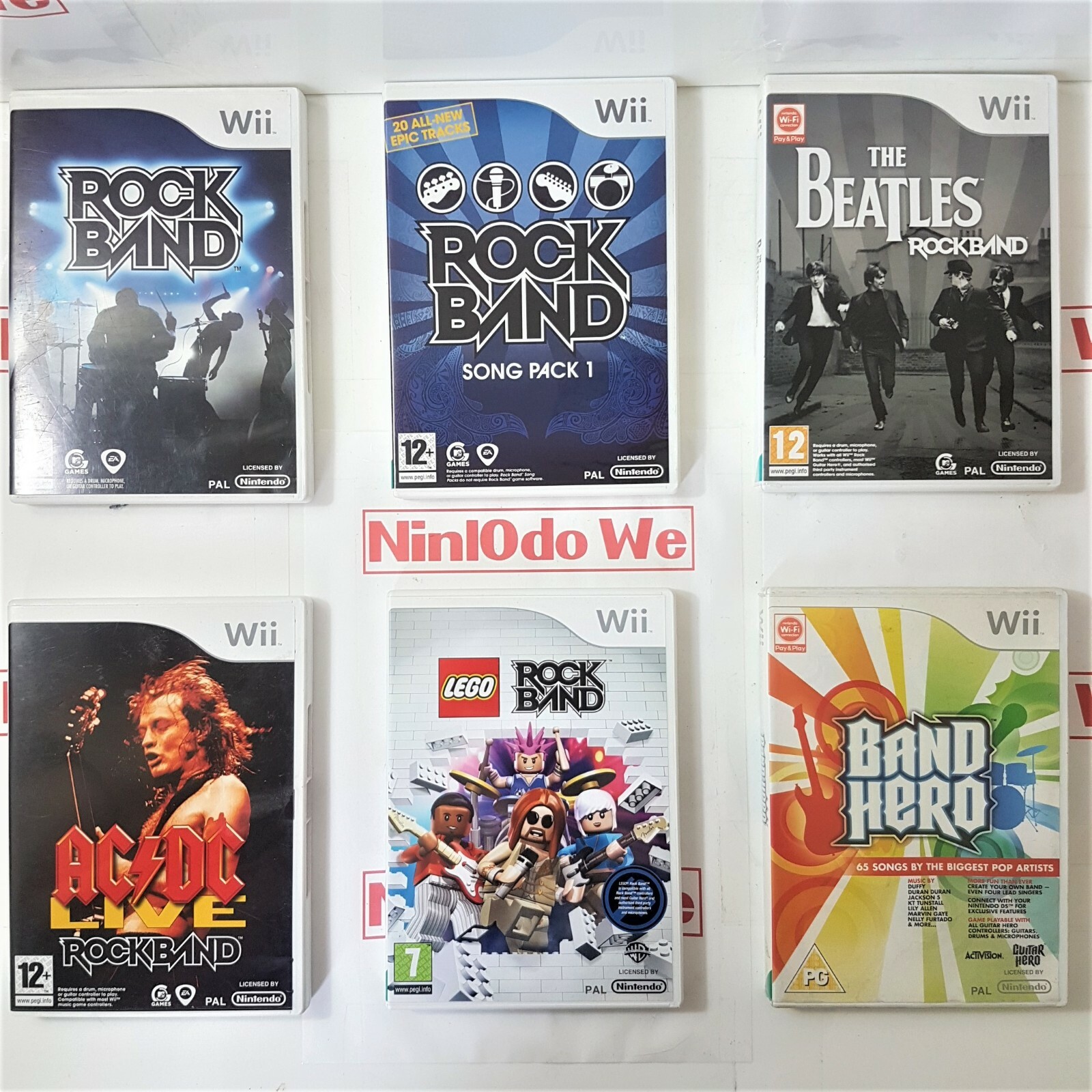 Rock Band game series (Nintendo Wii) *MULTILITING* Solus Expertly