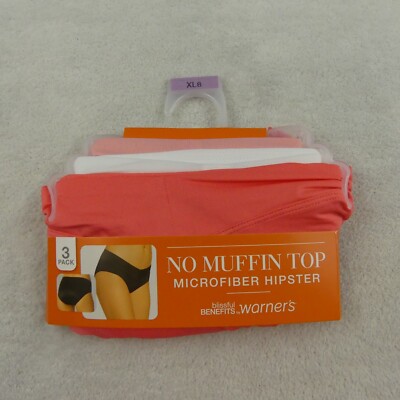 Warners Underwear Womens 8 Extra Large Hipster Blissful Benefits 3 Pairs