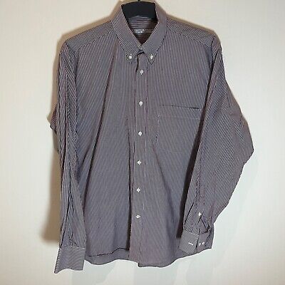 Otto Kern Bostoners Traditional Striped Long Sleeve Cotton Shirt Size 40