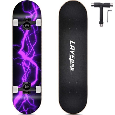 LAYENNE tavola Skateboard completo professionale da 31 * 8 pollici, 7
