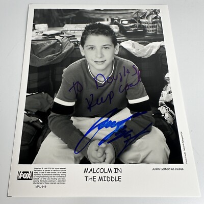 Justin Berfield As Reese Autograph Child Actor Hand Signed Malcolm In The Middle