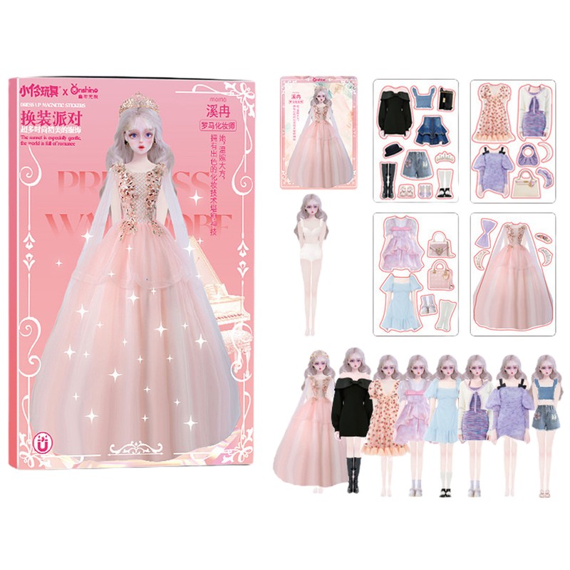 Magnetic Dress up Dolls for Girls Pretend Play Dress up Doll Magnetic Stickers