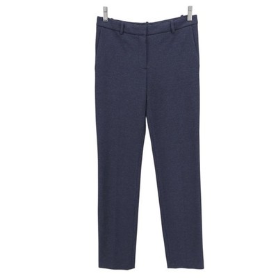 THEORY Tailored Trouser Double Knit Jersey Dress Pants Blue Heather EUC Size 0