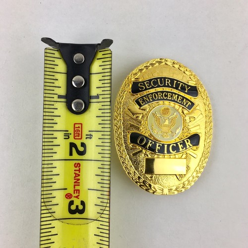 Security Officer Obsolete Badge *Collectable Purposes Only* Gold Color FREE S&H.