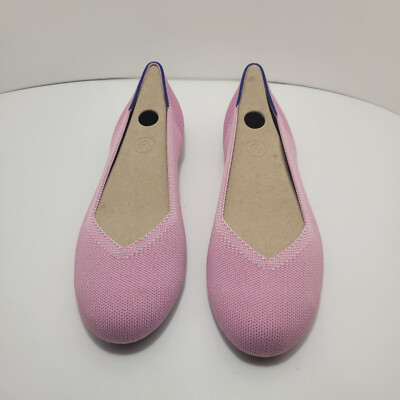 Rothy s The Flat Pink Begonia Round Toe Slip on Flat Shoes Women's Size 9 US