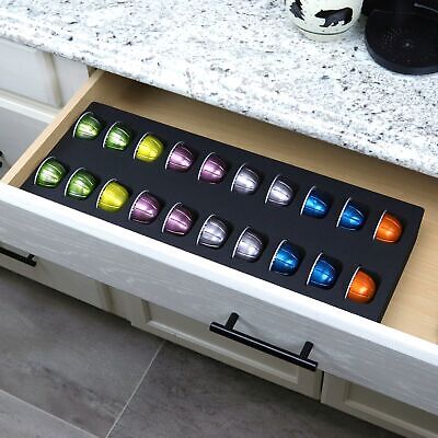 Coffee Capsule Drawer Organizer Tray Fits Nespresso Vertuo VertuoLine 20 Slot
