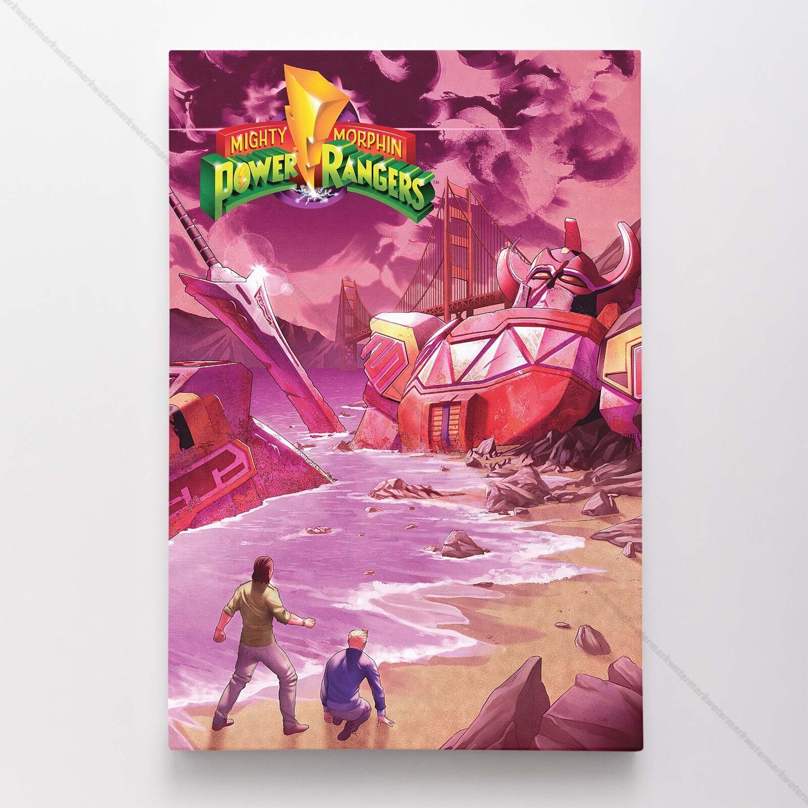 Power Rangers Poster Canvas Mighty Morphin Comic Wall Art Print #7459