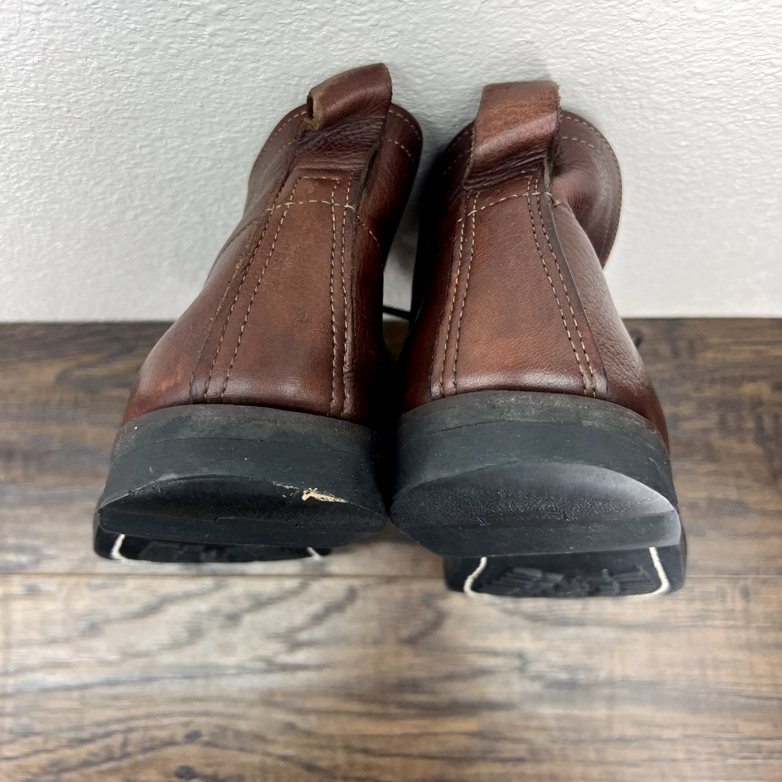 Orvis Gokey Mens Boots Size 9.5 E Brown Leather USA Made Moc Toe Lace Up Boots
