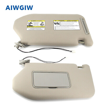 Pair Left & Right Side Sun Visor for Infiniti QX60 JX35 W/Lamp W/Mirror