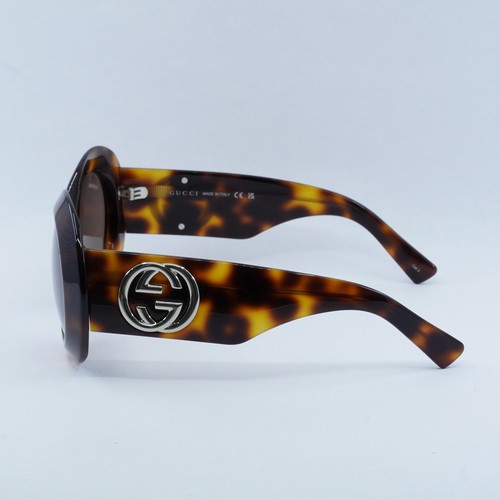 Pre-owned Gucci Gg1647s 009 Havana/brown 54-21-140 Sunglasses Authentic