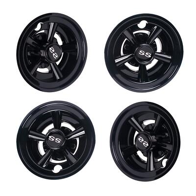 Golf Cart SS Wheel Covers Hub Caps for Most Golf Carts 8 inchSet of 4 Chrome ...