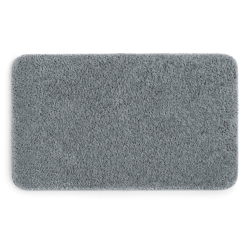 Basic Polyester Large Bath Rug, Grey, 24