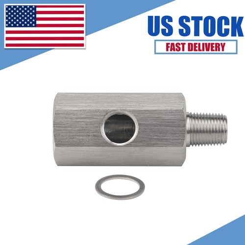 Pressure Sensor Tee To Npt Adapter Turbo Supply Feed Line Gauge