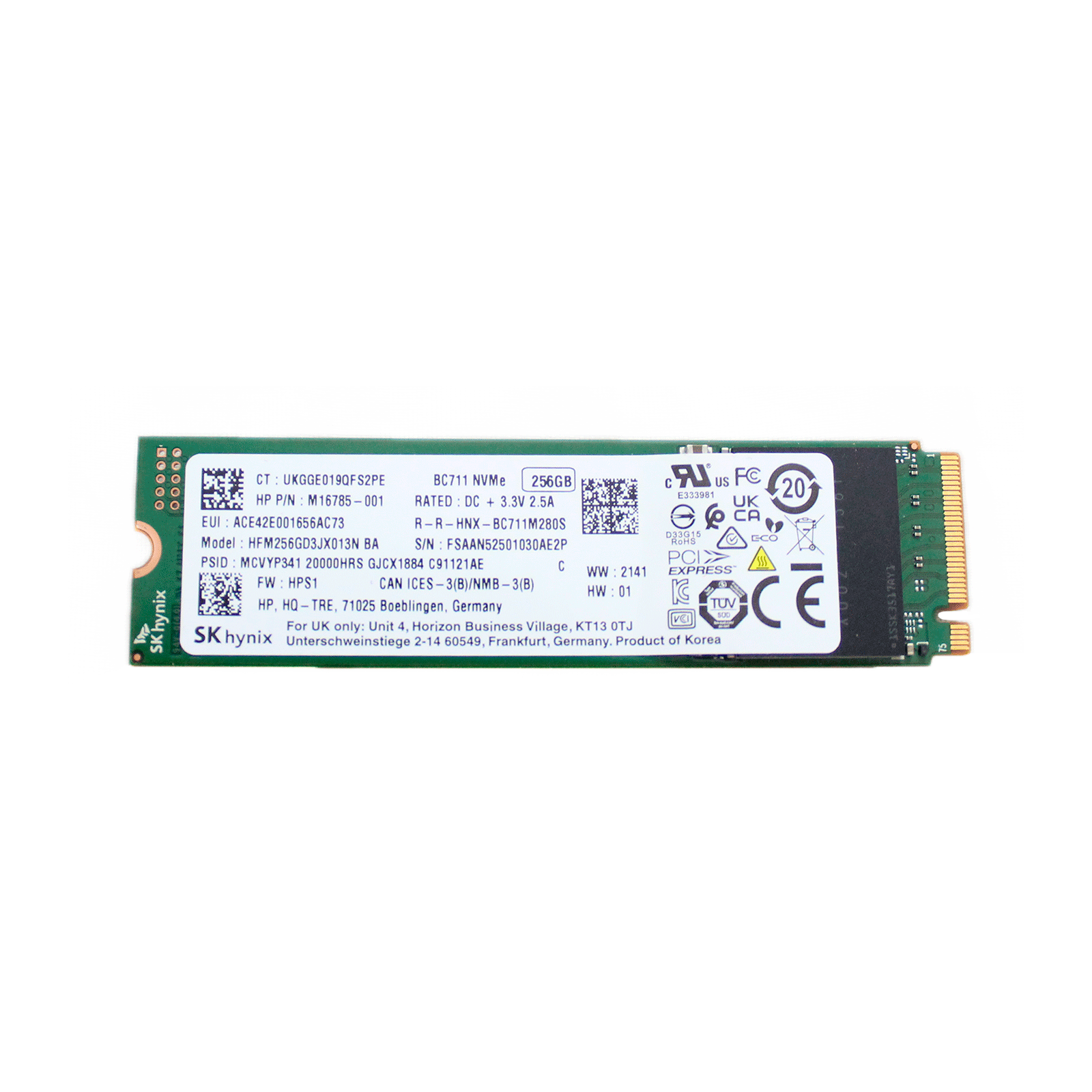 SSD SK Hynix 1TB M.2 2280 PCIe HFM001TD3JX013N Used | eBay UK