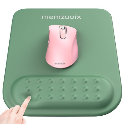 Cyan Ergonomic Mouse Pad with Wrist Rest Support,Premium Memory Foam Cushioni...