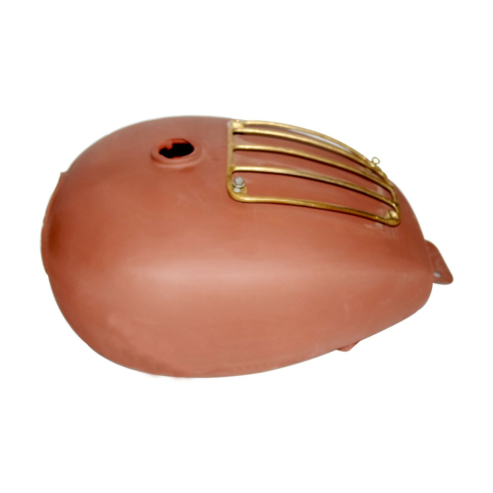 Fits Royal Enfield Classic 500cc EFI Fuel Petrol Gas Tank Raw + Brass Grill 