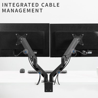 VIVO Dual Monitor Counterbalance Desk Mount Stand | Fits Screens 17" to 27"