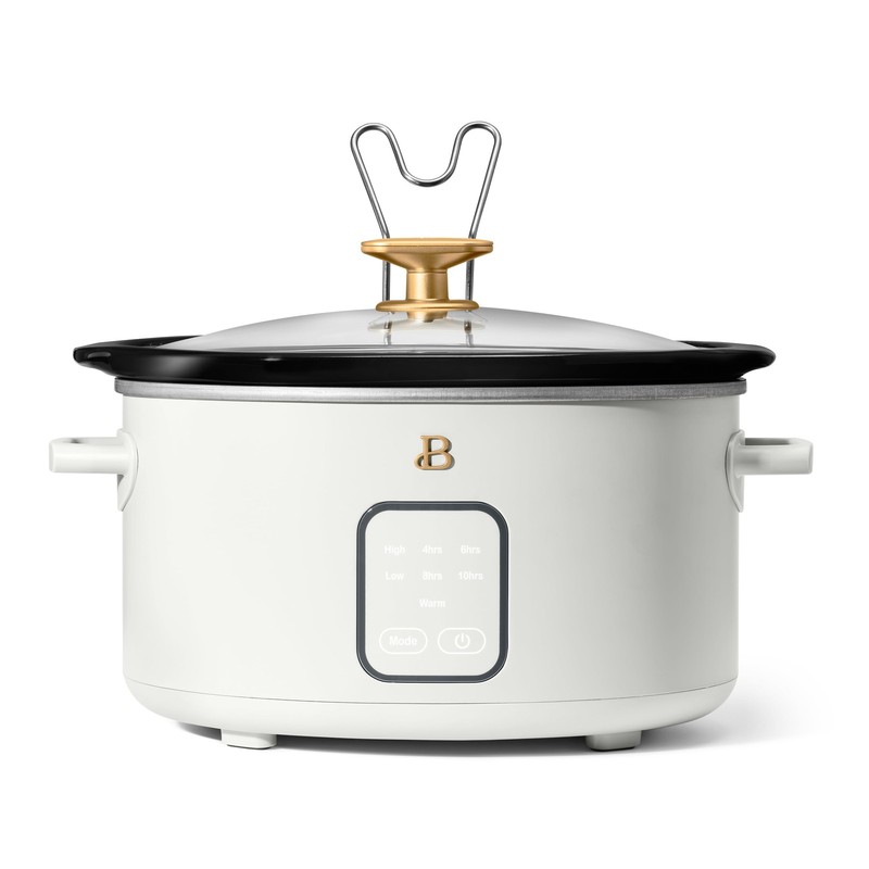4Qt Slow Cooker with Touch-Activated Display, White Icing by Drew Bar