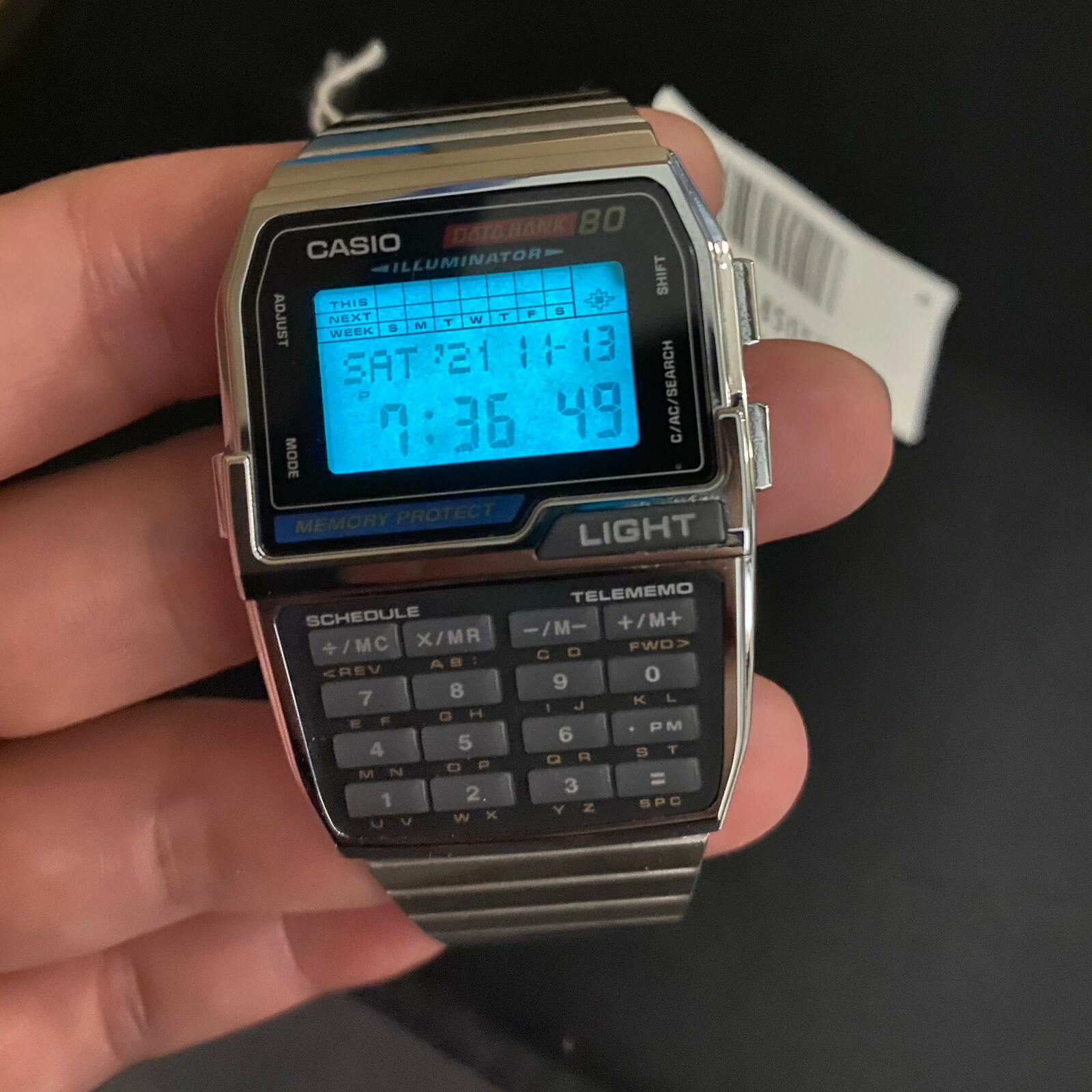 Vintage Casio DBC-810-1 Databank 80 Rare Calculator Watch Vintage Casio DBC-810-1 Databank 80 Rare Calculator Watch