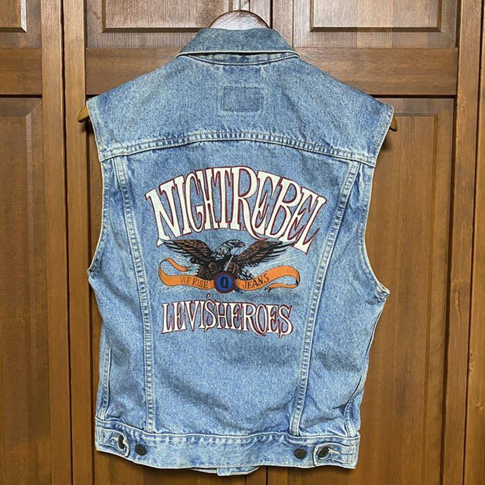 Vintage Motorcycle Club Vest Gang Biker Cuts Levi's Denim Vintage Motorcycle Club Vest Gang Biker Cuts Levi's Denim
