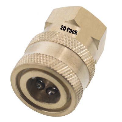 (20) 1/4'' FPT Female Brass Socket Quick Connect Coupler Pressure Washer Nozzle