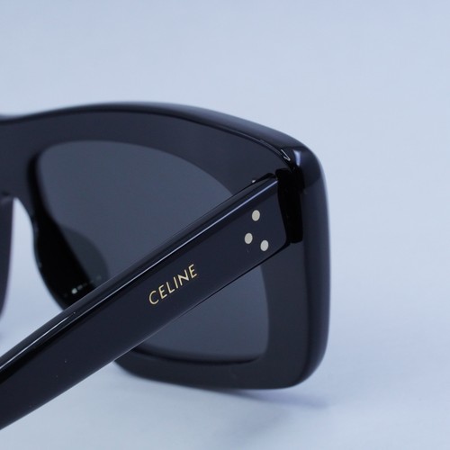 Pre-owned Celine Cl40259i 01a Shiny Black/grey 57-12-140 Sunglasses Authentic In Gray