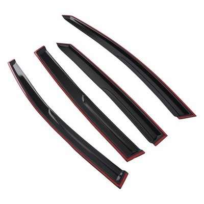 Rain  Window Deflectors Guard for Ford Fiesta 2008-2017 Outside Mount Black 4pcs