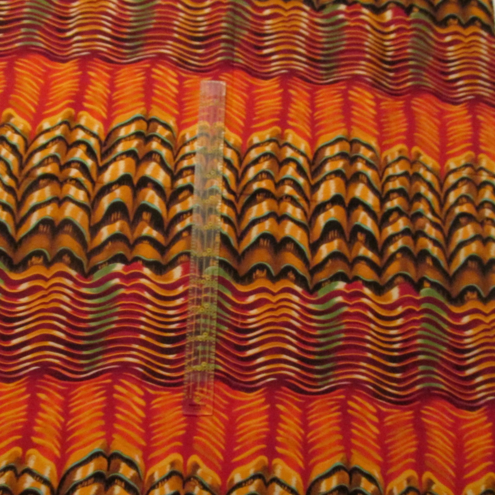 Orange Black tribal butterfly wing blender cotton fabric BTHY Timeless Treasures