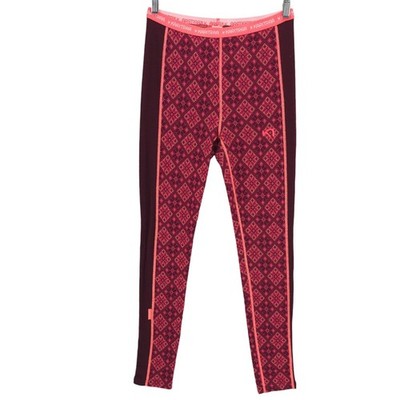 KARI TRAA 100% Merino Wool Baselayer Pants Colorful Stretch Knit MEDIUM