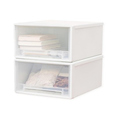 MytaYt Confezione da 2 Cassettiera Impilabile in Plastica Cassettiere in