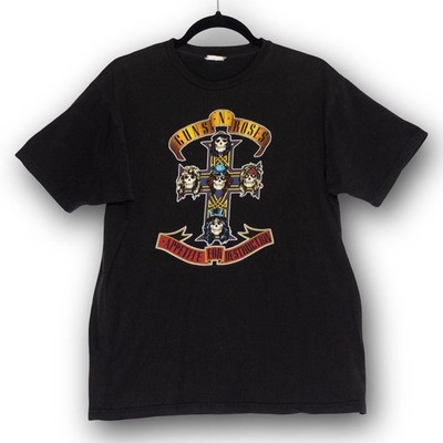 Vintage Guns N Roses T Shirt Mens XL Black Appetite For Destruction Graphic Good