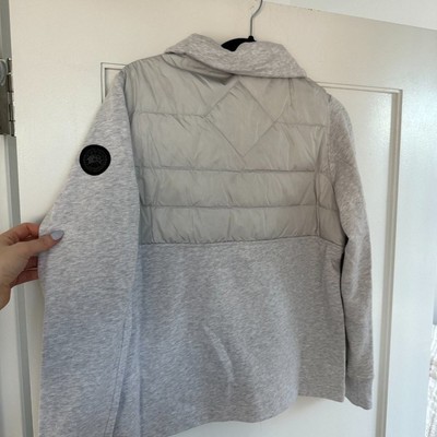 Pre-owned Canada Goose Hybridge Muskoka Pullover Sweater Black Label 1/2 Zip Sz Large In Gray