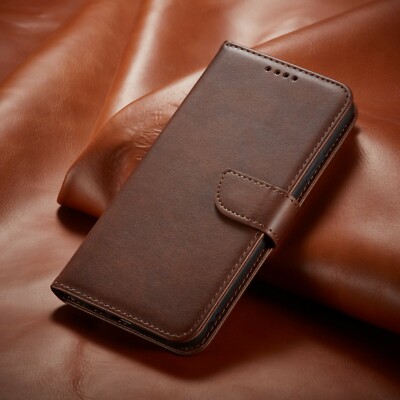 Leather Magnetic Flip Wallet Case For iPhone 15 14 Plus 13 12 11 Pro Max Mini