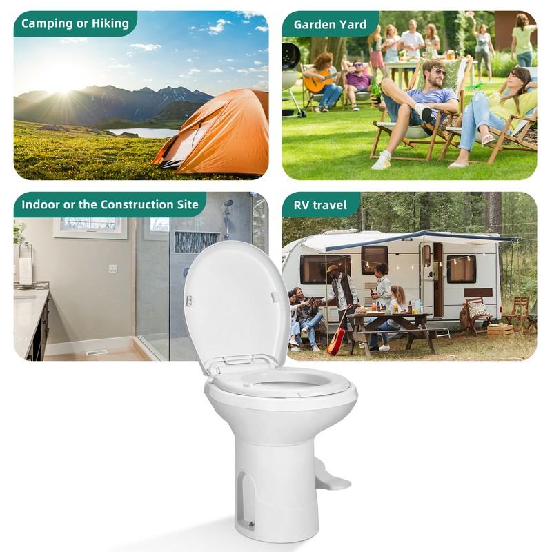 High Profile | Portable Rv Gravity Flush Toilet