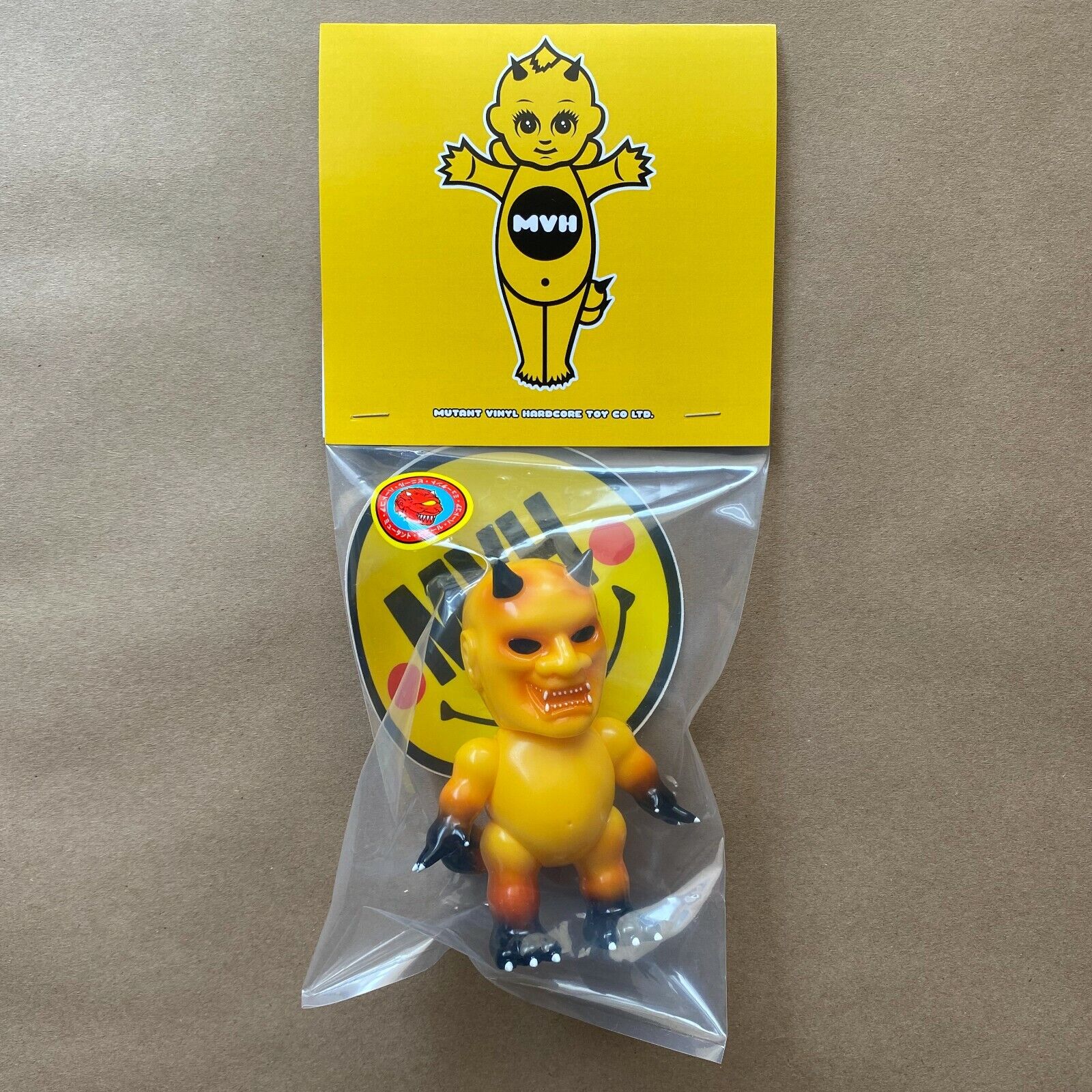 Mutant Vinyl Hardcore Kewpie Lash Yellow Jacket Sofubi Mutant Vinyl Hardcore Kewpie Lash Yellow Jacket Sofubi