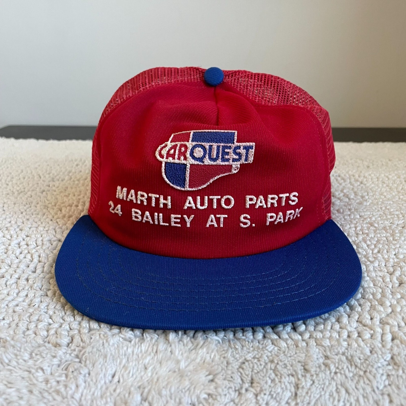90S VINTAGE AUTO PARTS MESH SNAPBACK TRUCKER HAT ADULT OSFA