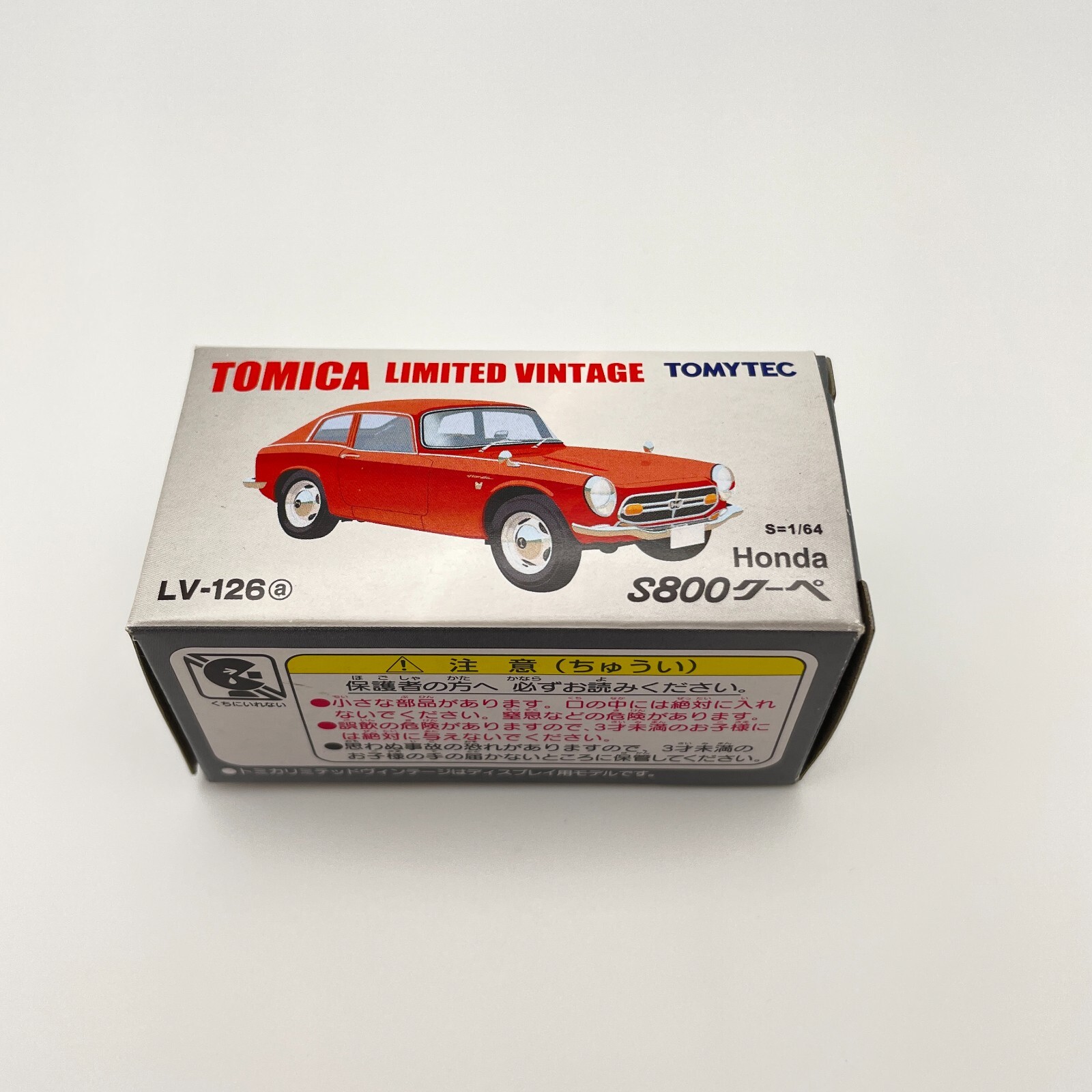 トミカリミテッドビンテージLV-126d Honda S800クーペ Tomica Limited Vintage Honda S800 Coupe (Red) LV-126 TOMYTEC
