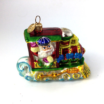 Christopher Radko Santa Train Locomotive  North Pole Junction