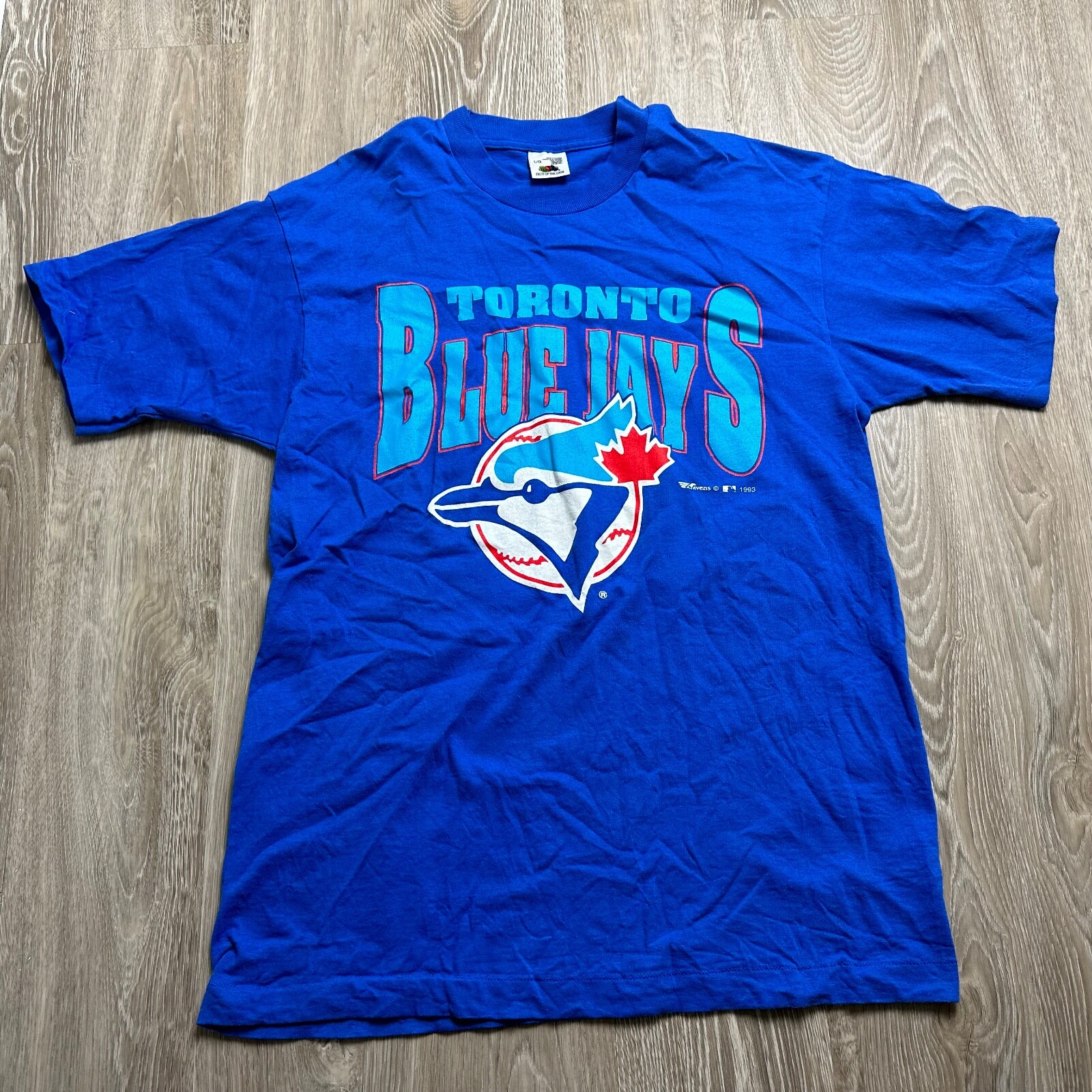 

MLB Toronto Blue Jays Королевский синий красный белый винтажная футболка мужская большая