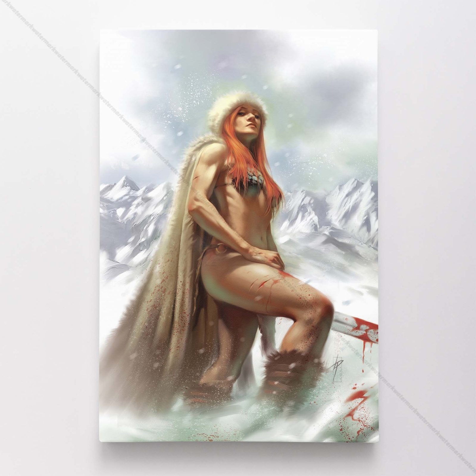 Red Sonja Poster Canvas Comic Book Art Print #1031