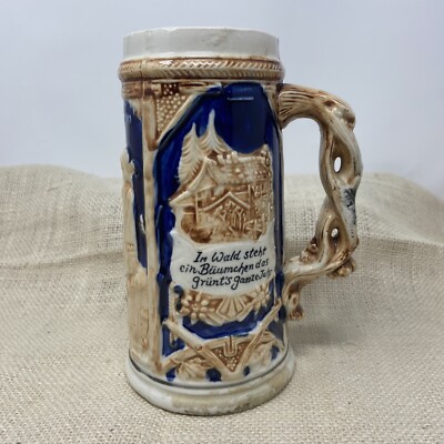 Vinatge Hand-Painted Beer/Beir Stein Auf Der Alm Wales China from Japan