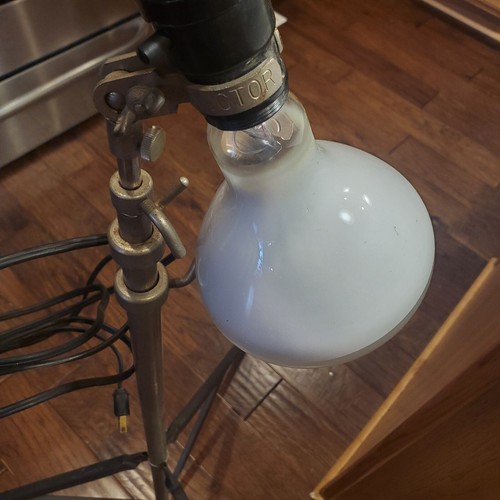 Vintage Photography Light Smith Victor Floor Lamp Mid Century Tripod Industrial