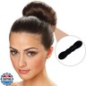 Lekgavd 6 PCS Hair Bun Maker, 2 Sizes Sponge Hair Updo Shaper for Women, Classic Lazy Hair Curler Clip Ties, Hair Styling Accessories for Long, Curly, Straight Hair - Black