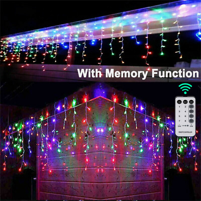 13~130ft Curtain Icicle Lights Wedding Party LED Fairy Christmas Indoor Outdoor