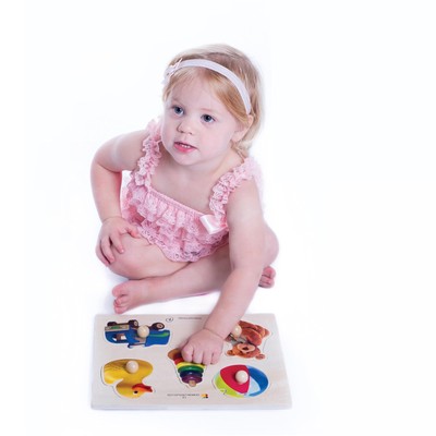 Doron Layeled by Edushape Large Wooden Baby Puzzle Toy Toys Theme - Simple Ba...