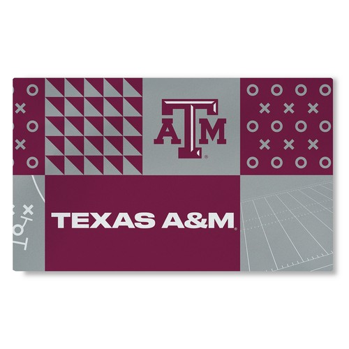 Моющийся коврик для гостиной с цветными блоками Northwest NCAA Texas A&M Aggies, 36 x 60