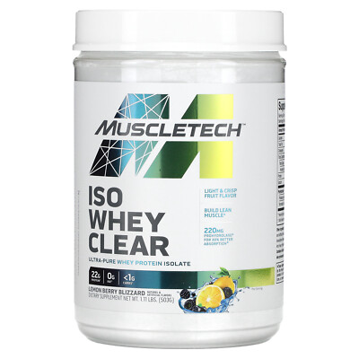 Muscletech ISO Whey Clear, Ultra-Pure Protein Isolate, Powder