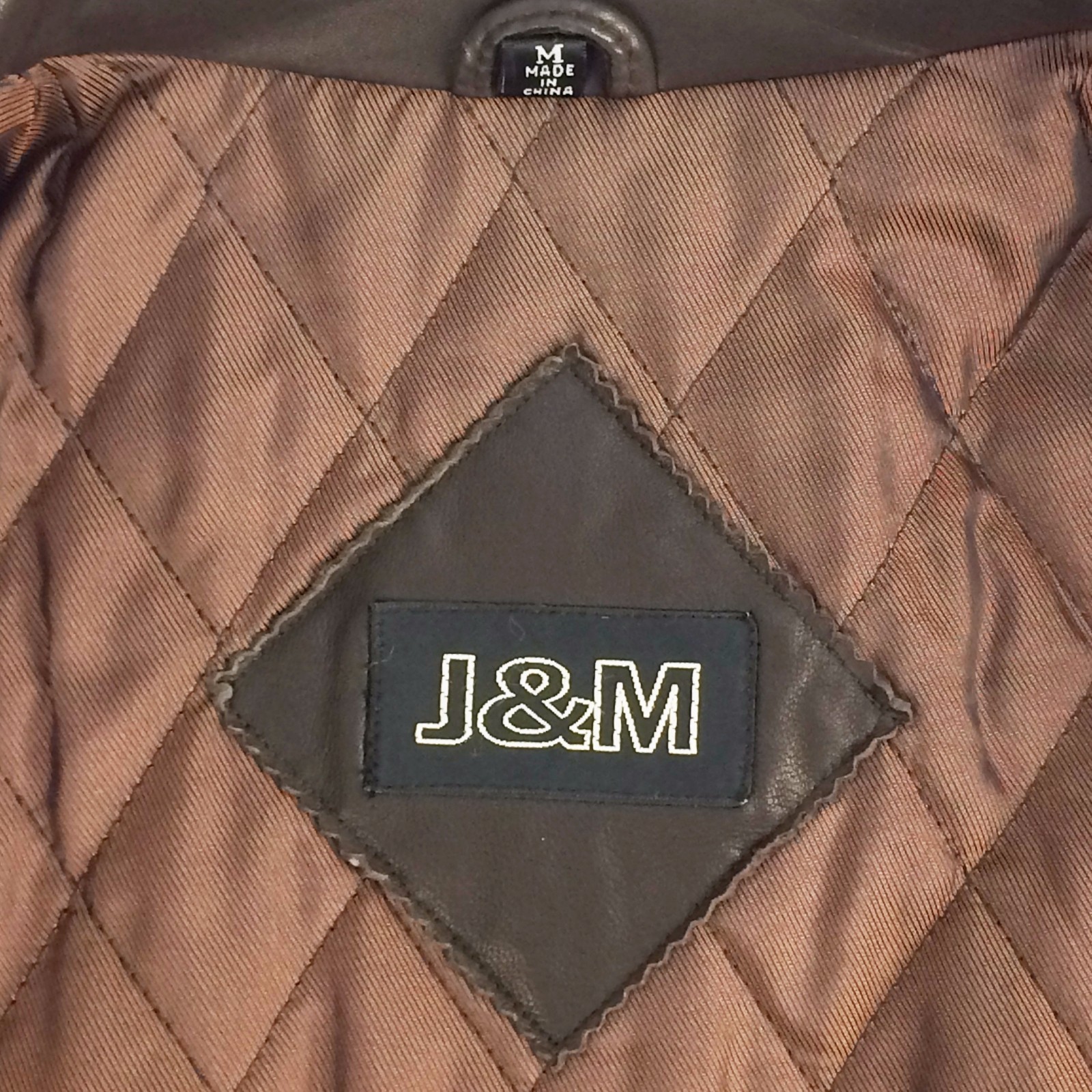 Pre-owned M & M Vintage, M6060verp Brown, J&m 3/4 Length Men Leather Coat